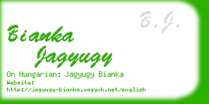 bianka jagyugy business card